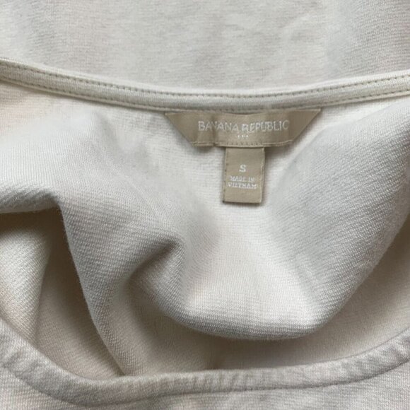 Banana Republic Womens Colorblock Top Long Sleeve Pullover Ivory Blue Size Small - Picture 3 of 7